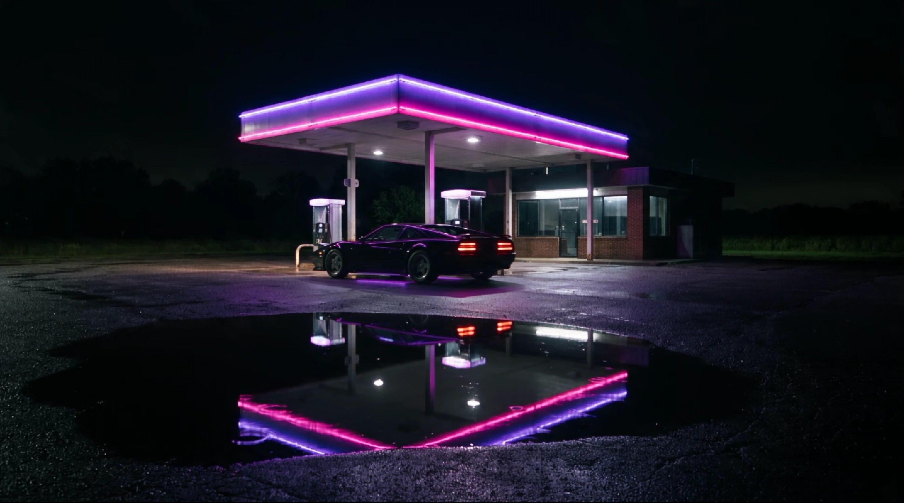 Gas Station Puddle